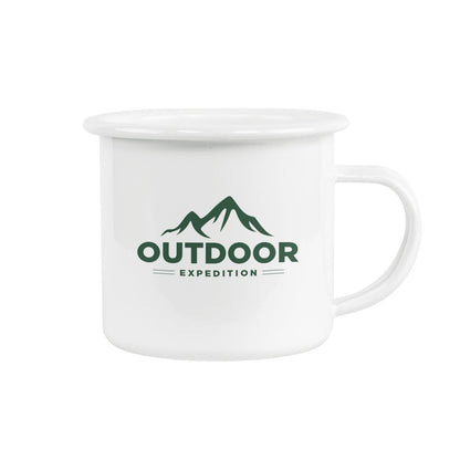 12 oz  Fine SS Enamel Cup - White Rim - PhotoUSA | Wholesale Sublimation Blanks & Fulfillment | ORCA® Coating