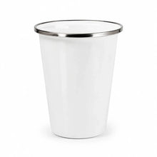 17 oz tapered enamel sublimation mug silver rim no handle blank wholesale