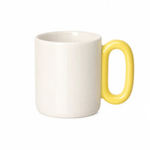 ORCA 12 oz. New Bone China Mug with Colored Oval Handle Blanks - Yellow, sublimation blank