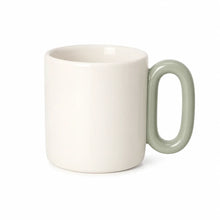 ORCA 12 oz. New Bone China Mug with Colored Oval Handle Blanks - Grayish Green, sublimation blank
