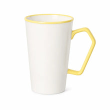 ORCA 15 oz. Two-Tone Latte New Bone China Mug Blanks - Yellow, sublimation blank