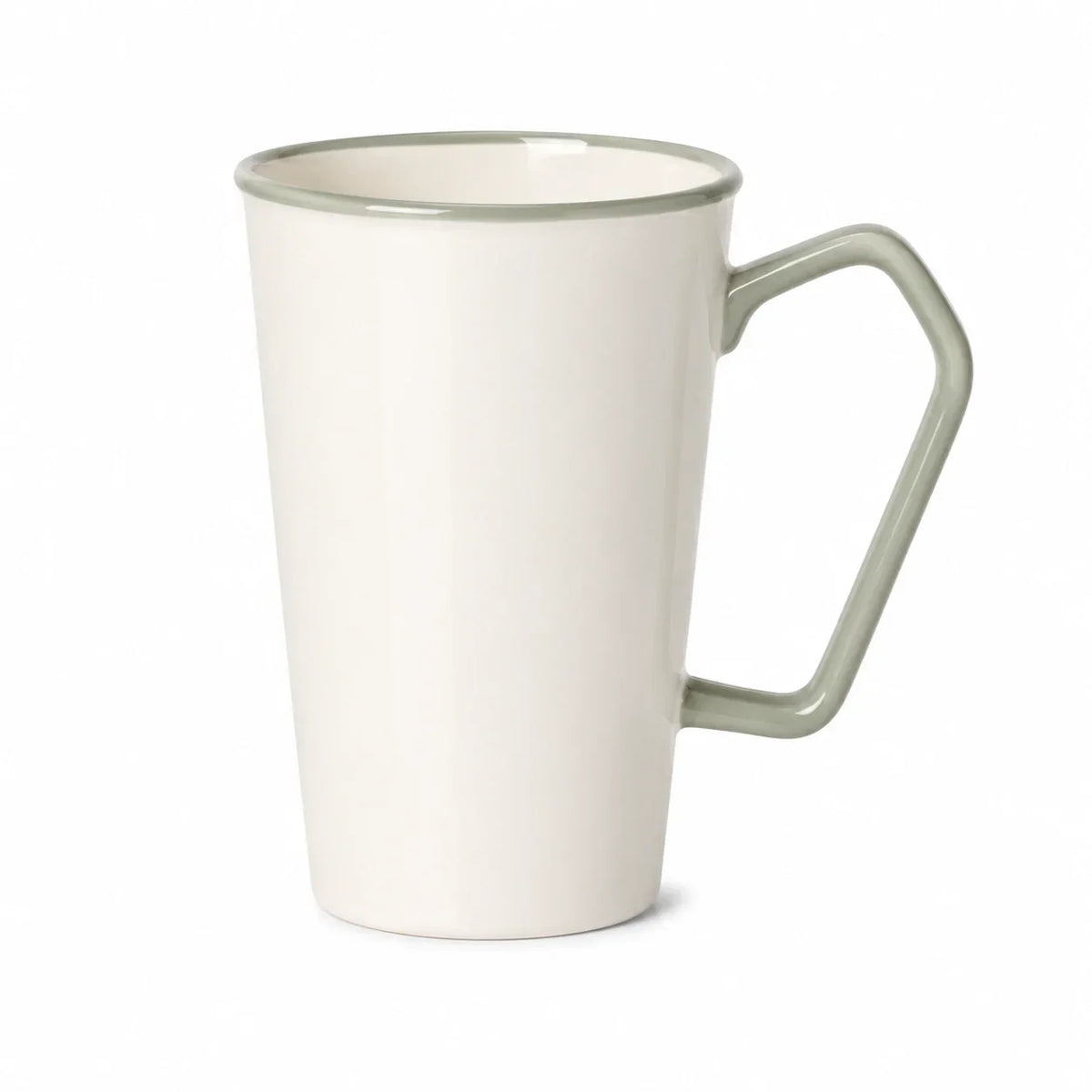 ORCA 15 oz. Two-Tone Latte New Bone China Mug Blanks - Grayish Green, sublimation blank