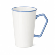 ORCA 15 oz. Two-Tone Latte New Bone China Mug Blanks - Blue, sublimation blank