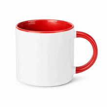 ORCA 14 oz. Inner/Handle Color Stoneware Coffee Mug Blanks - Red, sublimation blank