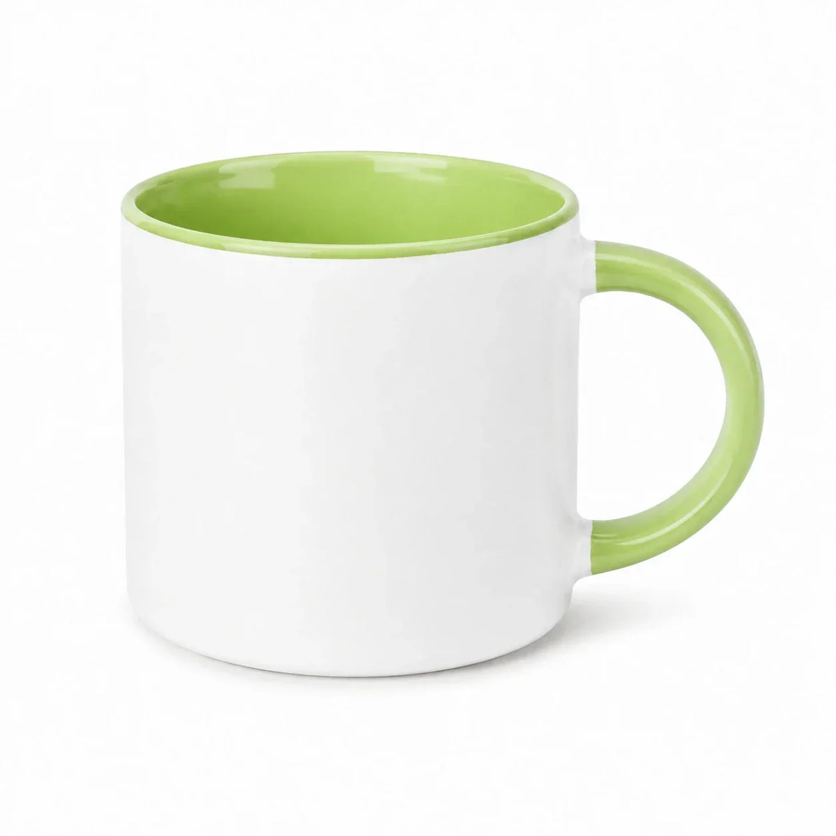 ORCA 14 oz. Inner/Handle Color Stoneware Coffee Mug Blanks - Green, sublimation blank