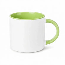 ORCA 14 oz. Inner/Handle Color Stoneware Coffee Mug Blanks - Green, sublimation blank