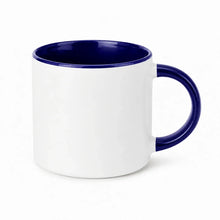 ORCA 14 oz. Inner/Handle Color Stoneware Coffee Mug Blanks - Royal Blue, sublimation blank