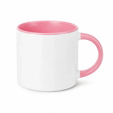 ORCA 14 oz. Inner/Handle Color Stoneware Coffee Mug Blanks - Pink, sublimation blank
