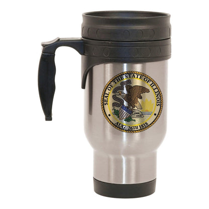 14 oz Stainless Steel Mug - Economy size (With Plastic Insert) - Silver , Sublimation Travel Mugs , PHOTO USA