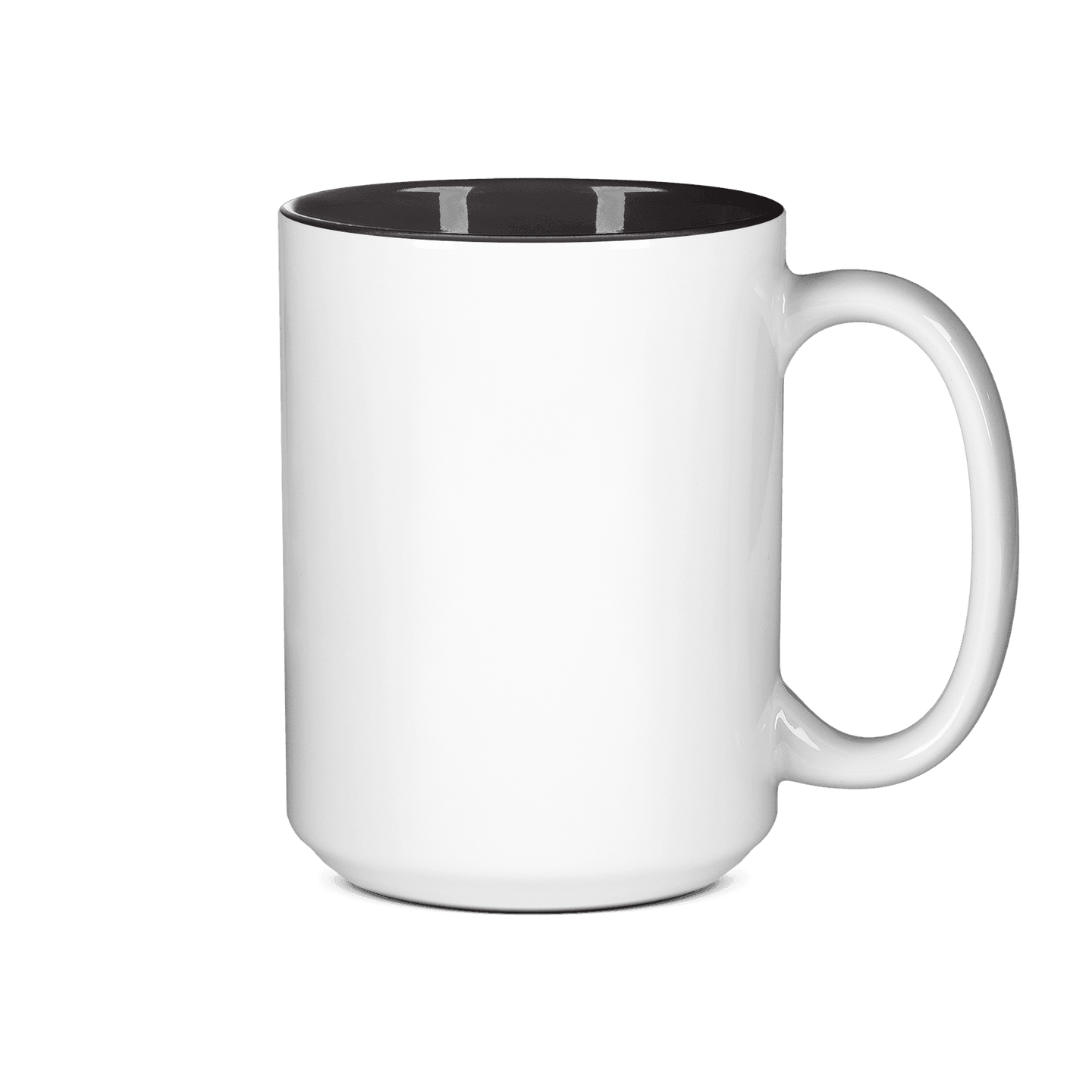 15 oz Two Tone Colored Mug - Black , Accent Mugs , PHOTO USA