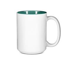 15 oz Two Tone Colored Mug - Green , Accent Mugs , PHOTO USA