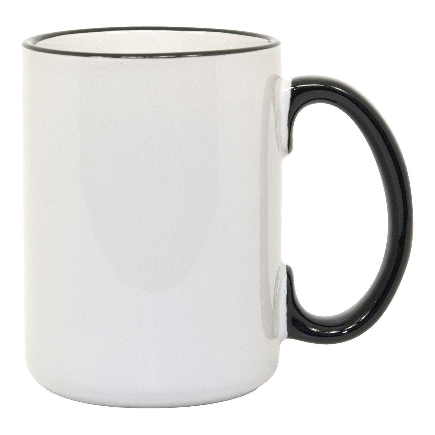 10 oz. Ceramic Mug Black Brim 