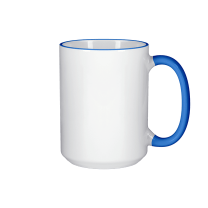 15 oz Rim & Handle Colored Mug - Cambridge Blue , Accent Mugs , PHOTO USA