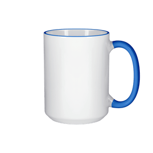15 oz Rim & Handle Colored Mug - Cambridge Blue , Accent Mugs , PHOTO USA