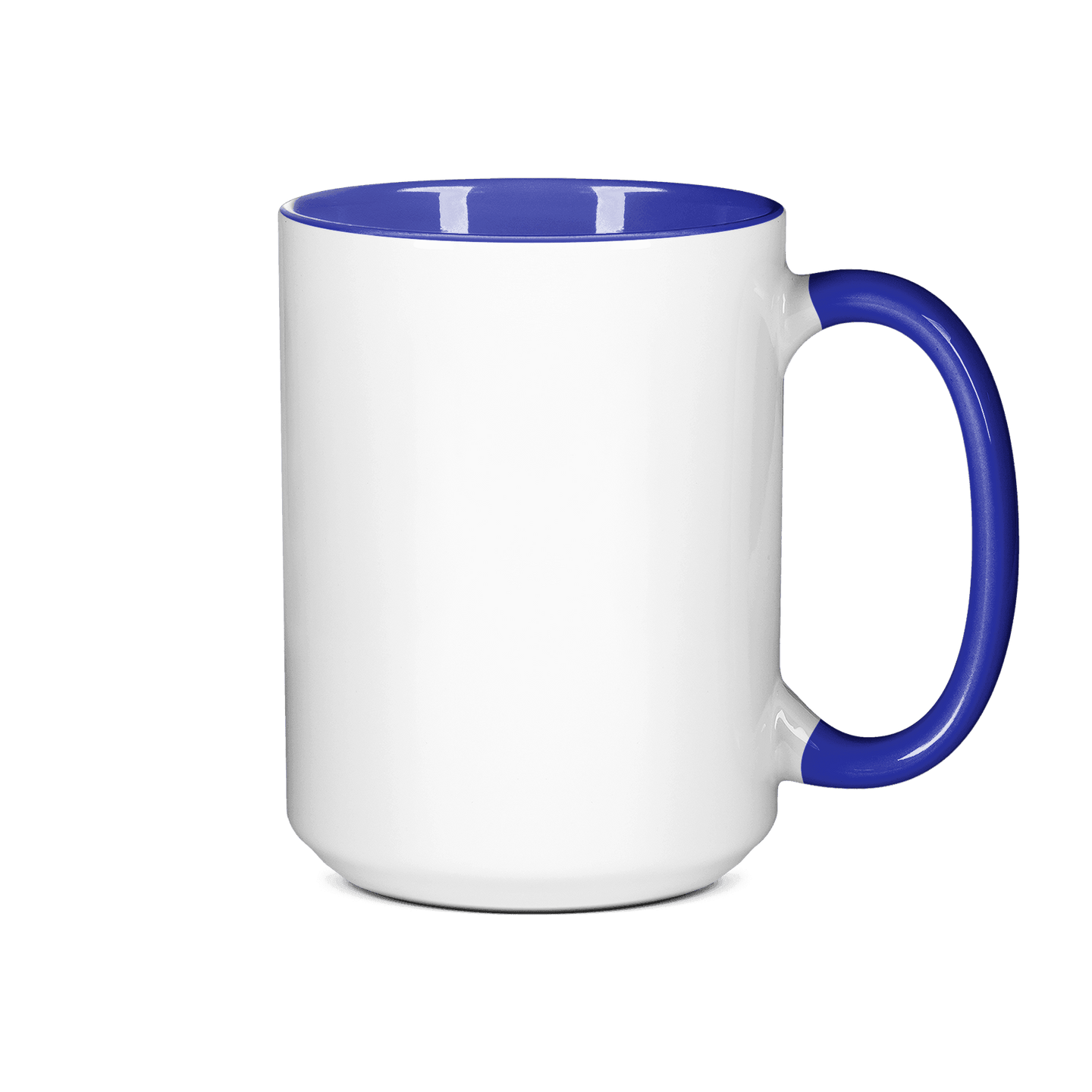 Quaff Mug Inner Color:blue 15 oz Inner & Handle Colored Mug - Blue – Blank Sublimation Mugs
