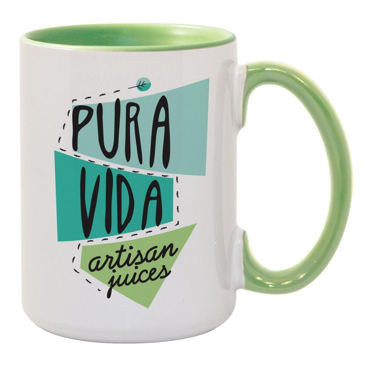 15 oz Inner & Handle Colored Mug - Light Green , Accent Mugs , PHOTO USA