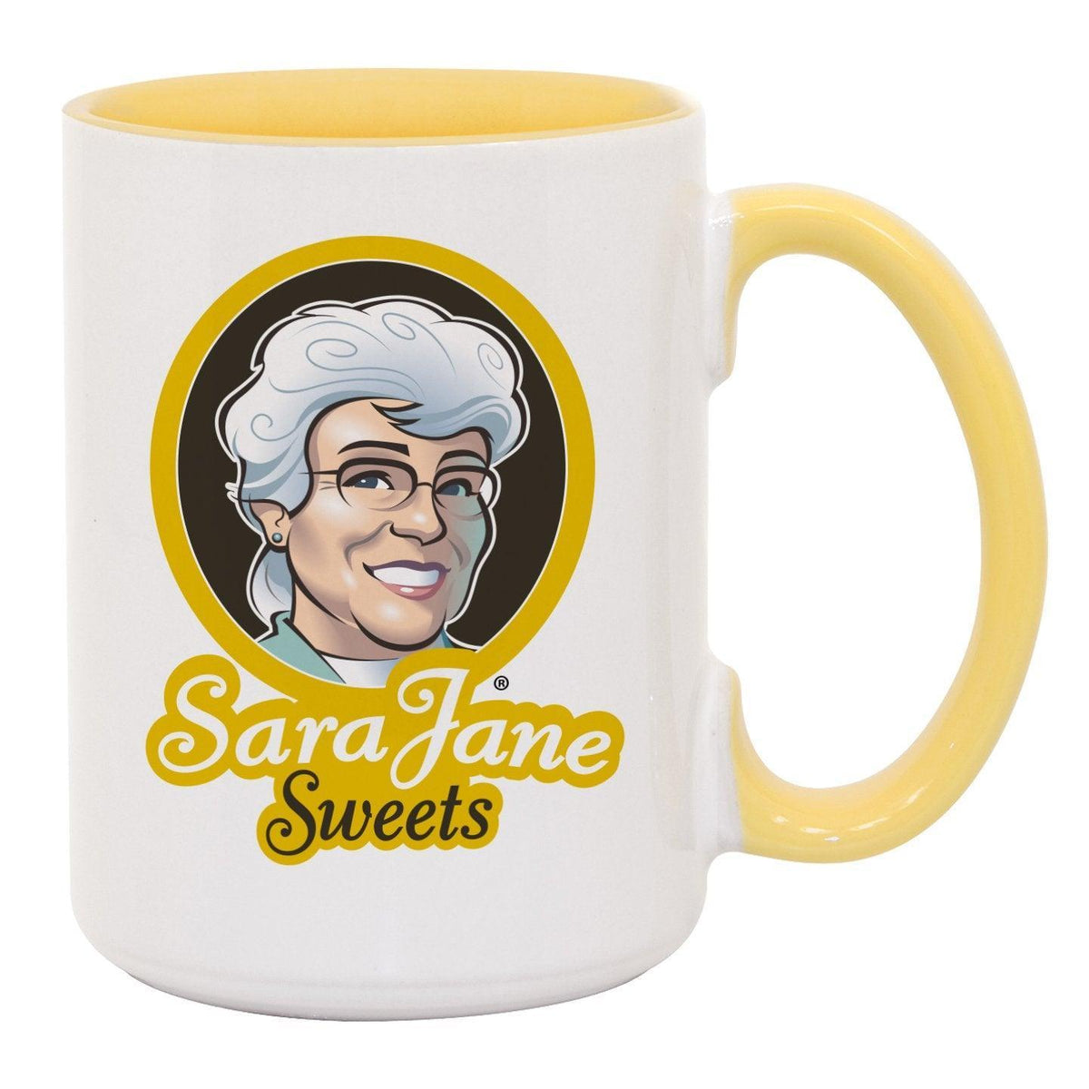 15 oz Inner & Handle Colored Mug - Yellow , Accent Mugs , PHOTO USA