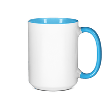 15 oz Two Tone Colored Mug - Light Blue , Accent Mugs , PHOTO USA