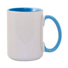 15 oz Inner & Handle Colored Mug - Light Blue , Accent Mugs , PHOTO USA