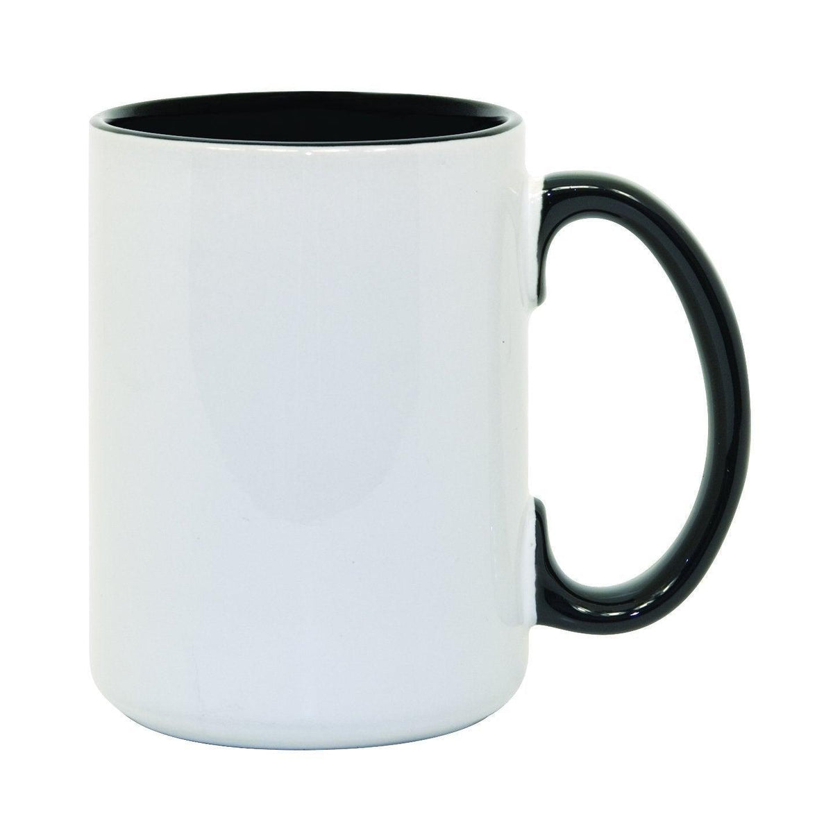 15 oz Inner & Handle Colored Mug - Black , Accent Mugs , PHOTO USA