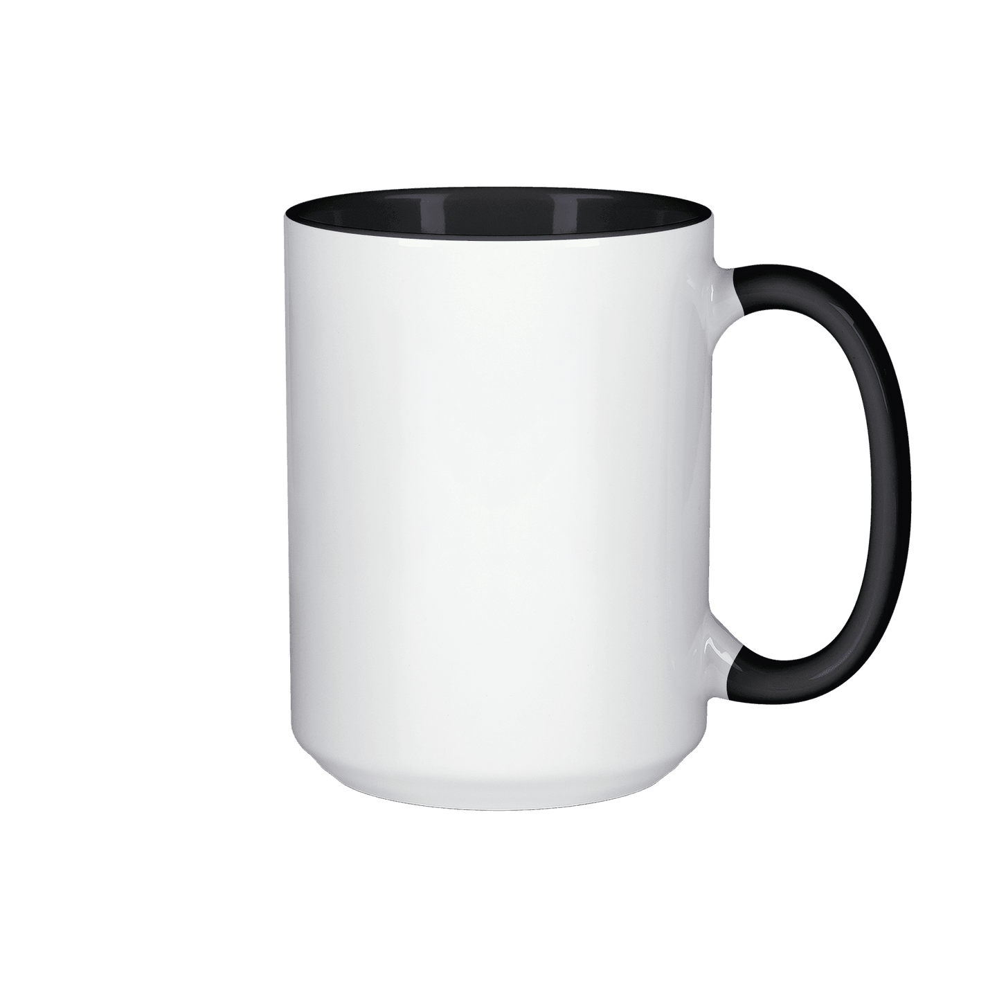 15 oz Inner & Handle Colored Mug - Black , Accent Mugs , PHOTO USA