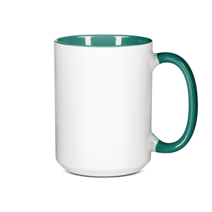15 oz Inner & Handle Colored Mug - Green , Accent Mugs , PHOTO USA