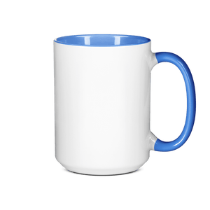 15 oz Inner & Handle Colored Mug - Cambridge Blue – Blank Sublimation Mugs