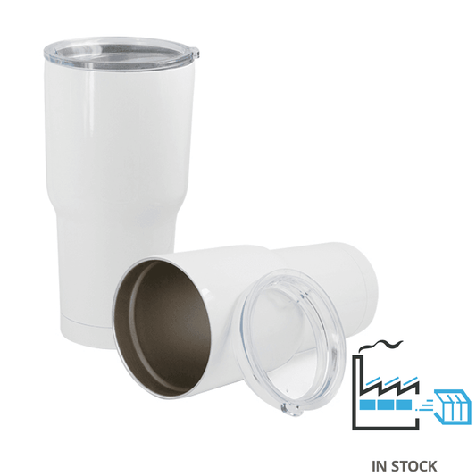 30 oz Stainless Steel Tumbler - White , Sublimation Tumblers , PHOTO USA