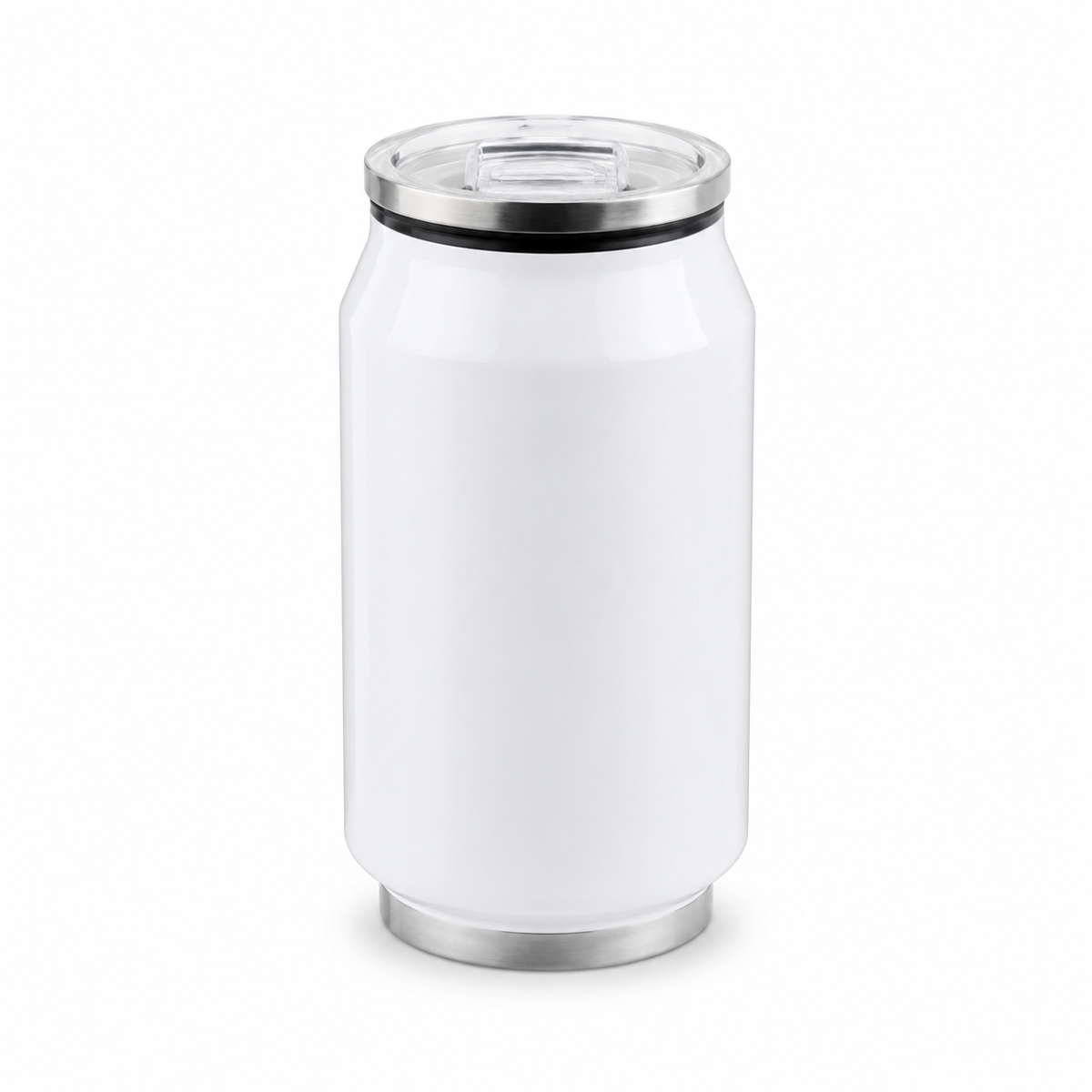 ORCA 9 oz. Stainless Steel Can Tumbler - White, Straw Lid