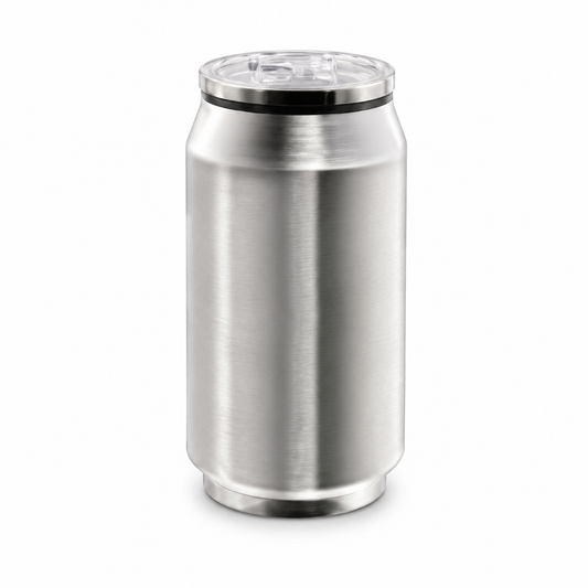 ORCA 9 oz. Stainless Steel Can Tumbler - Silver, Straw Lid