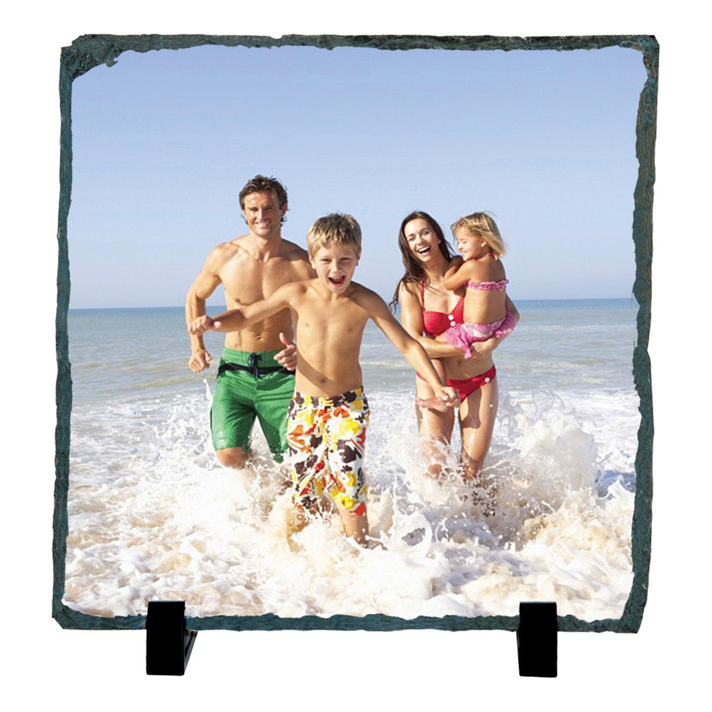 Photo slate blanks with white matte or gloss polymer coating