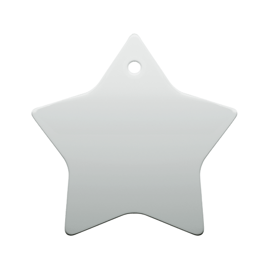Ceramic Ornament - Star , Sublimation Ornaments , PHOTO USA