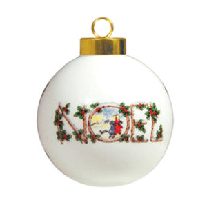 Ceramic Ball Ornament "NOEL" , Sublimation Ornaments , PHOTO USA