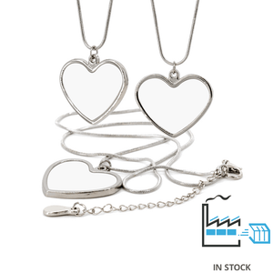 XL02 - Necklace 02 - Heart Necklace - PhotoUSA | Wholesale Sublimation Blanks & Fulfillment | ORCA® Coating