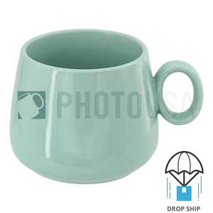 8 oz Tapered Macaroon Color Coffee Mug - Ocean Green