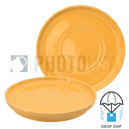 Macaroon Color Coffee Saucer - Amber yellow