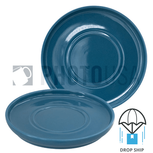 Macaroon Color Coffee Saucer - Aegean Blue
