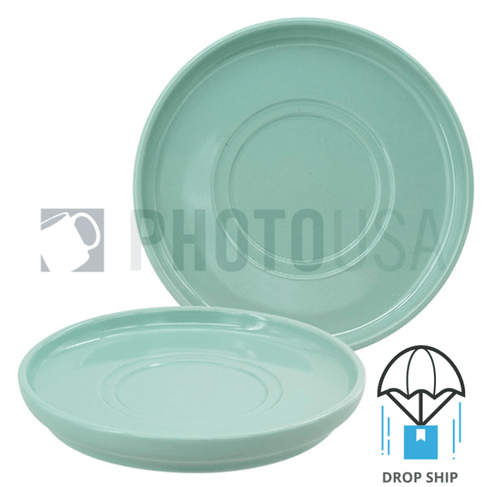 Macaroon Color Coffee Saucer - Light Nordic Green