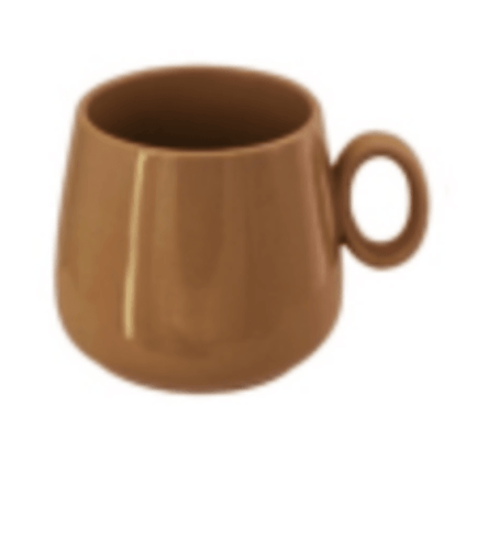8 oz Tapered Macaroon Color Coffee Mug - Earth Sepia