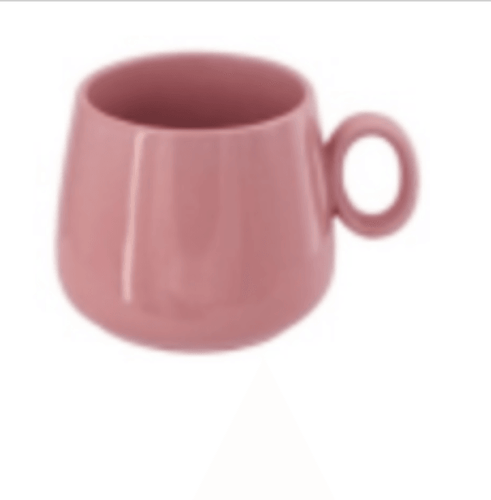 8 oz Tapered Macaroon Color Coffee Mug -  Tango Pink