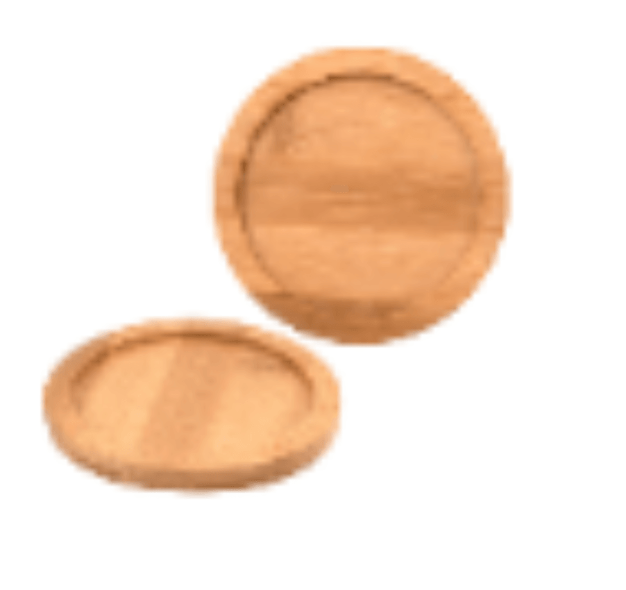 Macaroon Coffee Saucer - Natural Bamboo